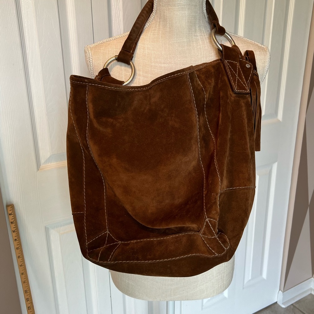 Ruehl 925 brown suede bag